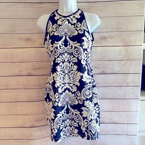 B. Darlin Dress. Fitted. Navy & White. Jr's, size 9
